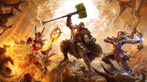 Art for Diablo 4's Season 4: Loot Reborn showing three adventurers holding back the swarming hordes of hell.