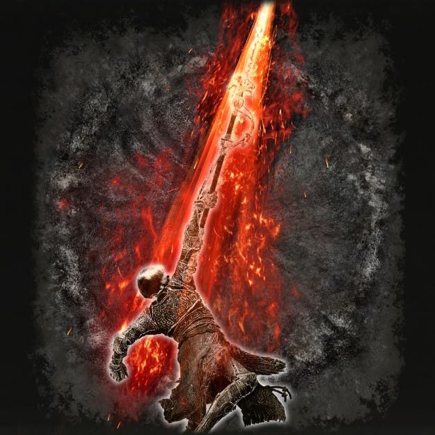 The Elden Ring Shadow of the Erdtree icon for the Ash of War: Flame Skewer