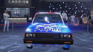 gta online patriot beer karin boor vehicle on diamond casino podium front view