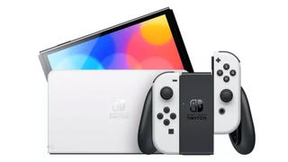 Product shot of the Nintendo Switch OLED.