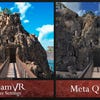 The PC version of Riven 2024 in VR, compared to the game running on Meta Quest 3.